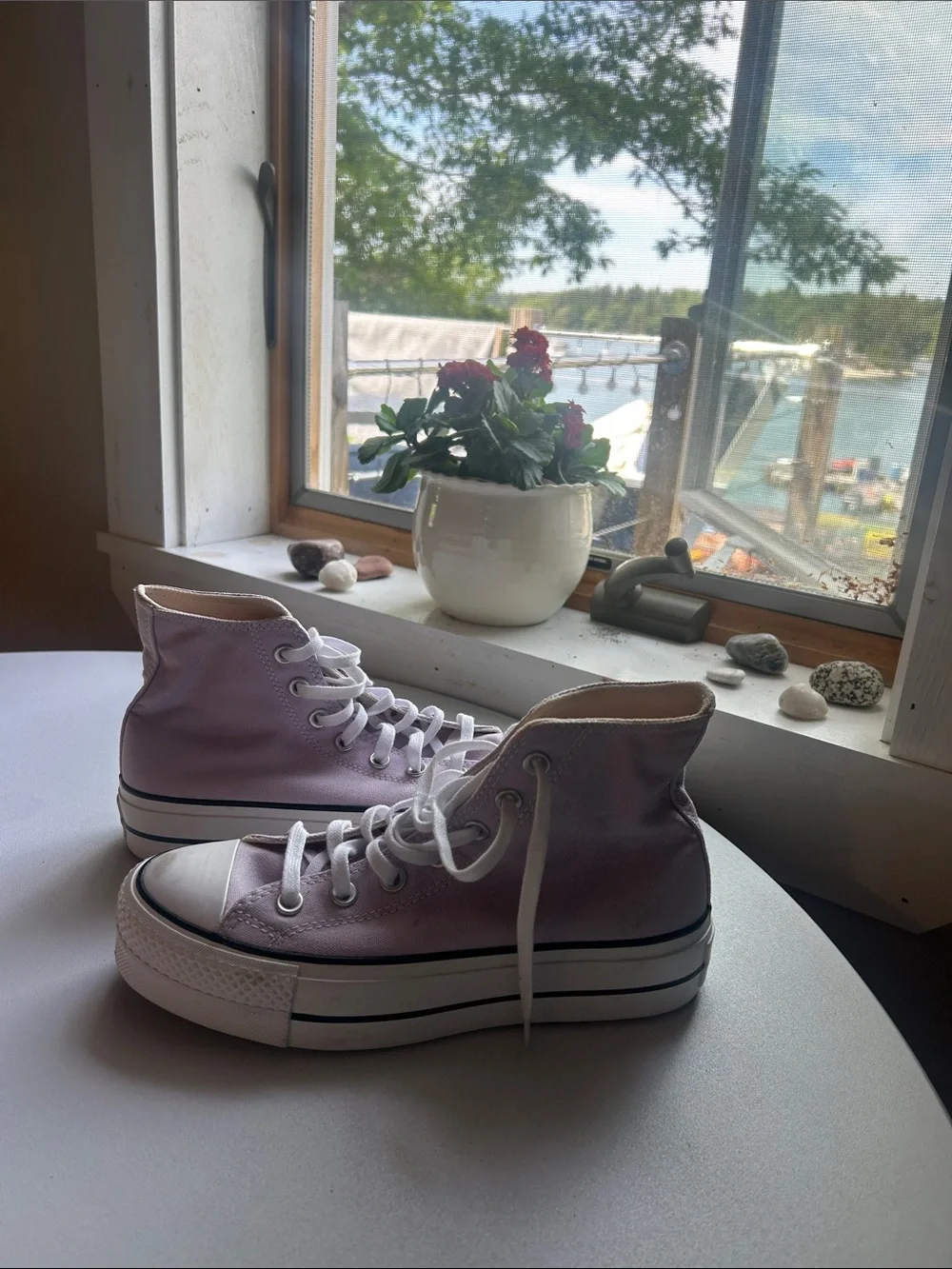 Converse High Top Sneakers - Light Lavender Canvas - Picture 3 of 4